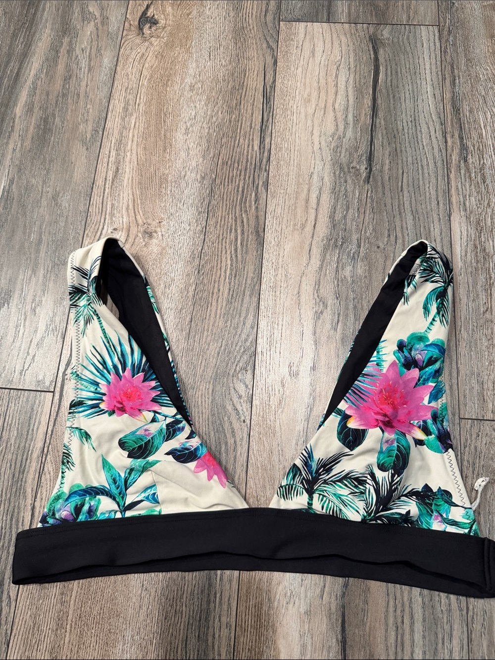Floral Triangle Bikini Top Women Swim